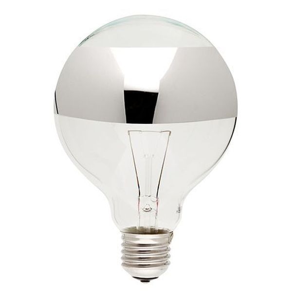 AMPOULE INCANDESCENT GLOBE 100MM 60W E27 DEMI ARGENTE