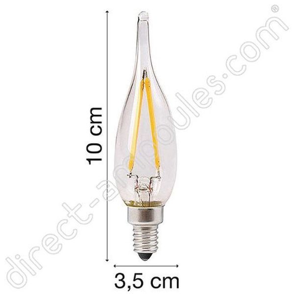 Ampoule LED Fil. Grand Siècle Claire E10 1W 2700K
