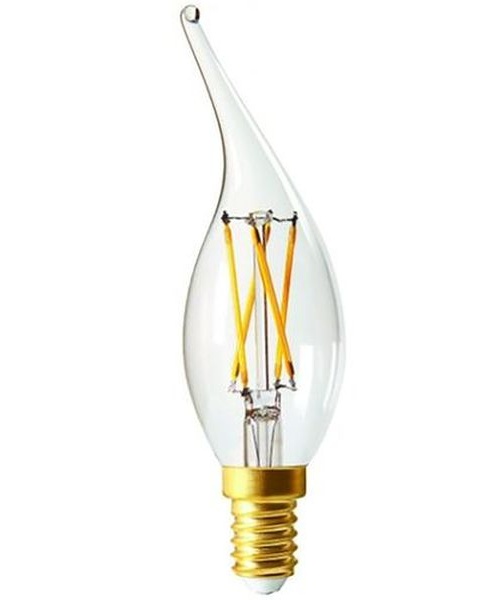 Ampoule LED Fil. Flamme CDV CV4 claire E14 4W 2700K dim.