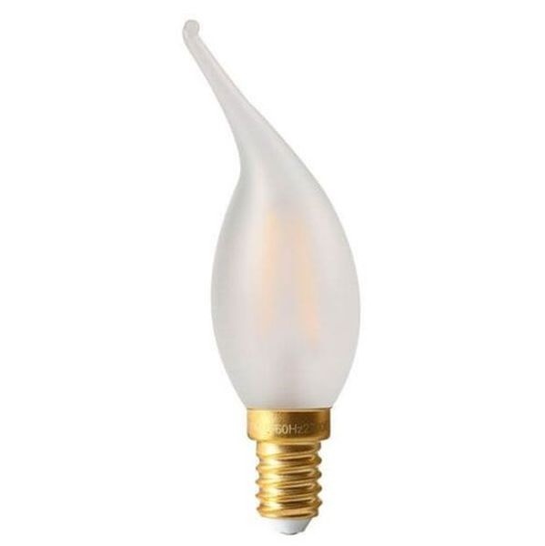Ampoule LED Fil. Flamme CDV CV4 dépolie E14 4W 2700K dim.