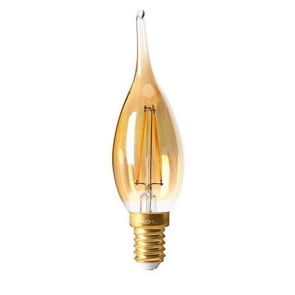 Ampoule LED Fil.CDV droit Grand Siècle Ambré E14 3W 2700K