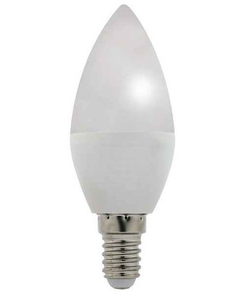 Ampoule LED SMD Flamme lisse opale 3000K 4W 300L E14