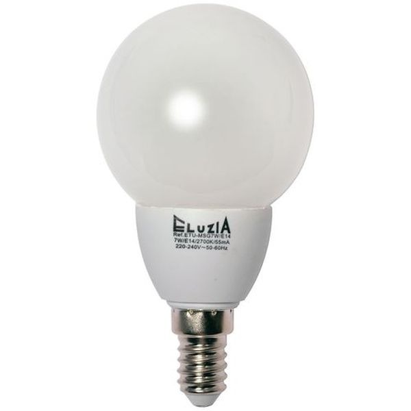 Ampoule FLC mini sphér. opale 2700K 405L 9W E14