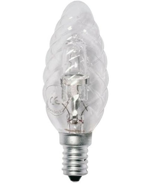 Ampoule HALO Flamme torsadée claire 28W E14