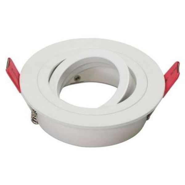 Rondelle métal ronde basculante Blanche - perçage 80mm