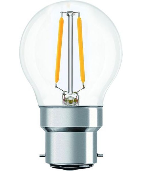 Ampoule LED Fil. (D) mini sphér. P45 claire 2700K 4W 400L B22 free-flicker - Bx1
