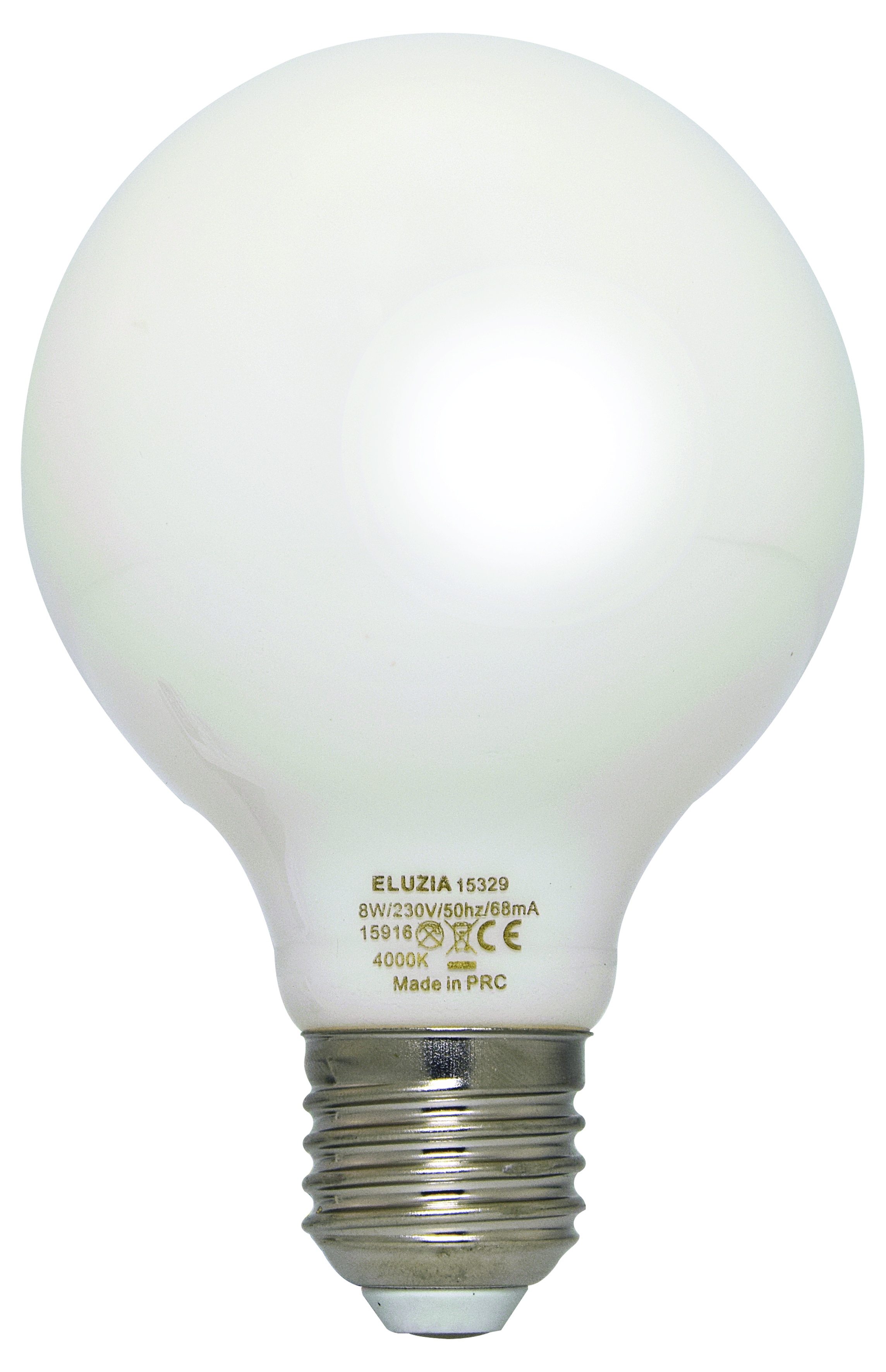 Ampoule LED Fil. (D) Globe G80 Milky 4000K 8W 800L E27