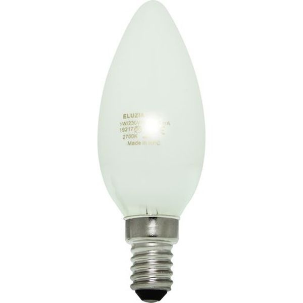 Ampoule LED Fil. (D) Flamme lisse Milky 2700K 1W 100L E14