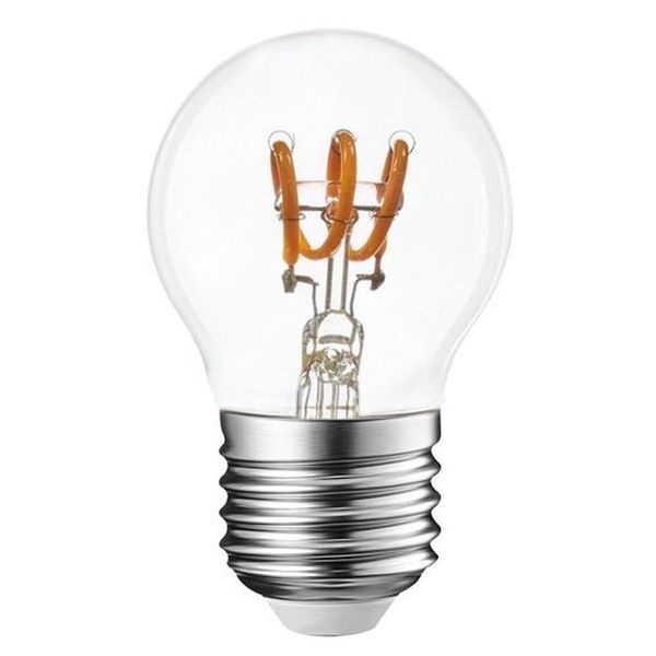 Ampoule LED Fil. (T) mini sphér. P45 claire 2200K 2W 100L E27 dimmable IRC90