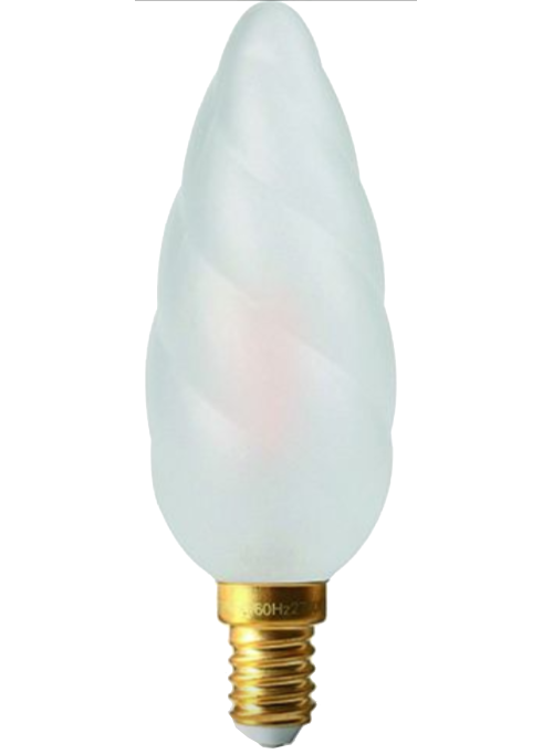 Ampoule LED Fil. Flamme Torsadée Géante Dépolie 2700K 4W 450Lm E14 IRC90
