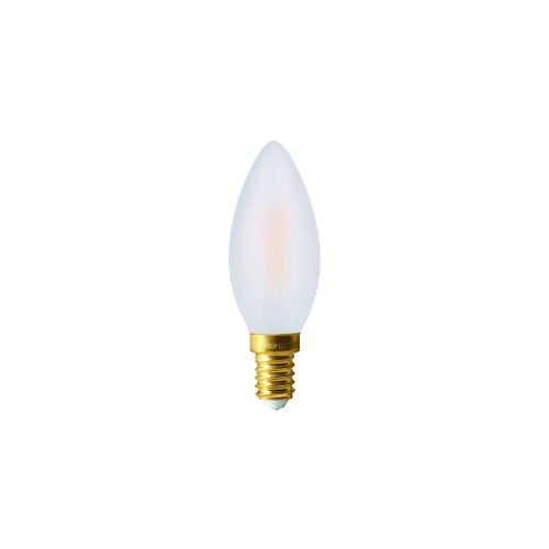 Ampoule LED Fil. Flamme Lisse Dépolie 2700K 4W 450L E14 IRC90