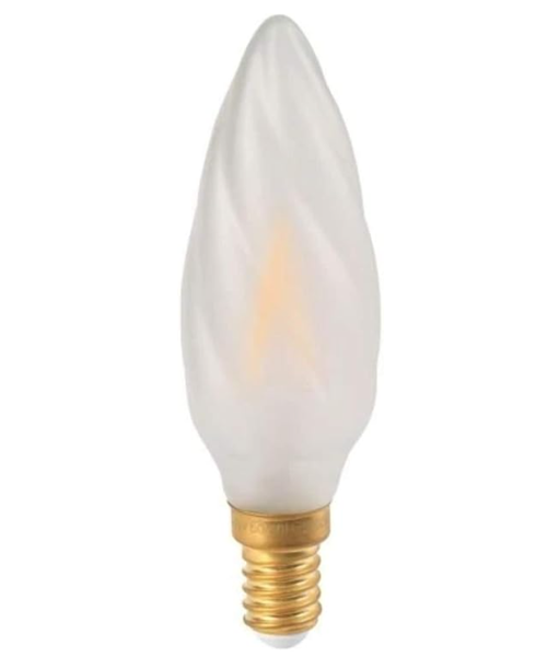 Ampoule LED Flamme Torsadée Dépoli Ext. 2700K 4W 400L E14 IRC90 Dimmable
