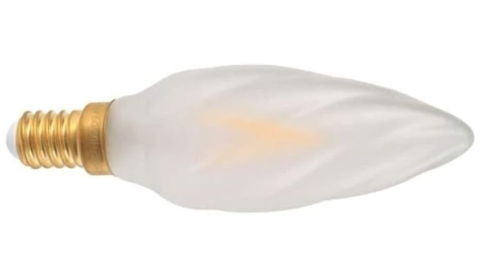 Ampoule LED Flamme Torsadée Dépoli Ext. 2700K 6W 800L E14 IRC90 Dimmable