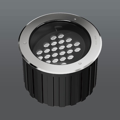 Spot Encastrable basculant 15° extérieur 24 LED 220V 55W 4675Lm 3000K IP67