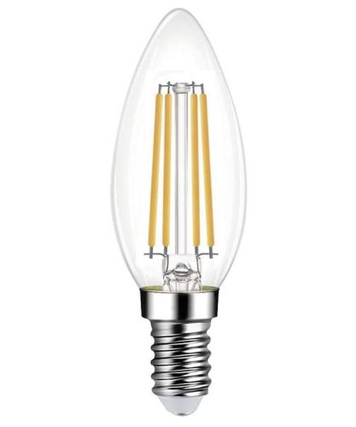 Ampoule LED Fil. (D) Flamme claire 3000K 2,5W 470L E14 - classe B