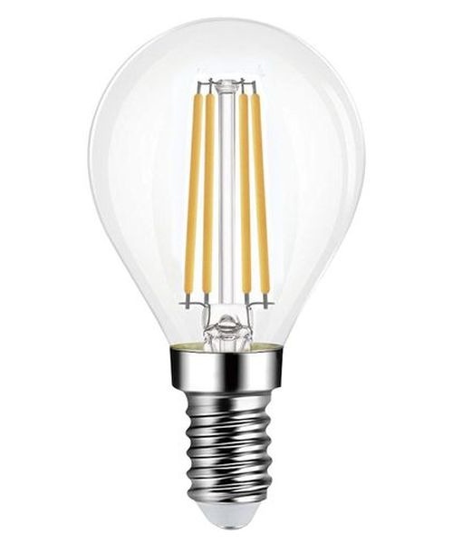 Ampoule LED Fil. (D) Mini sphér. claire 4000K 6W 1110L E14 - classe B