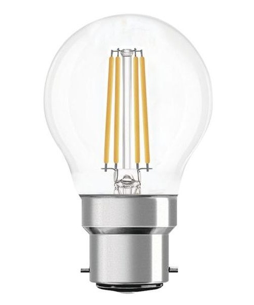 Ampoule LED Fil. (D) Mini sphér. claire 3000K 4W 806L B22 - classe B