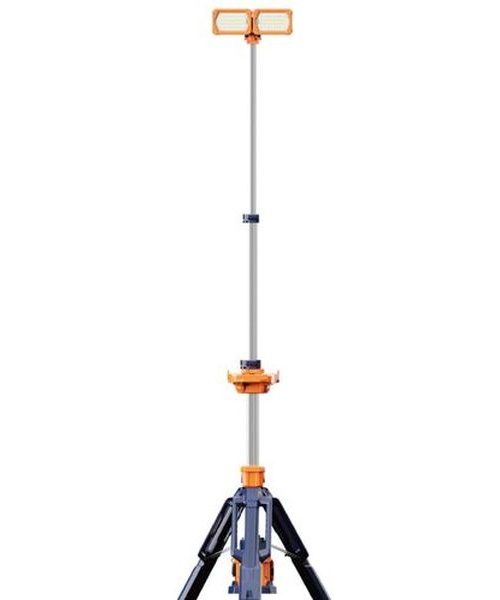 Projecteur de Chantier télescopique à Deux Têtes IP66 5000-11000Lm