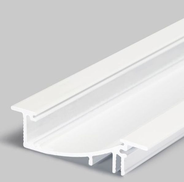 Profilé LED FLAT8 /2m alu laqué blanc (H/UX)