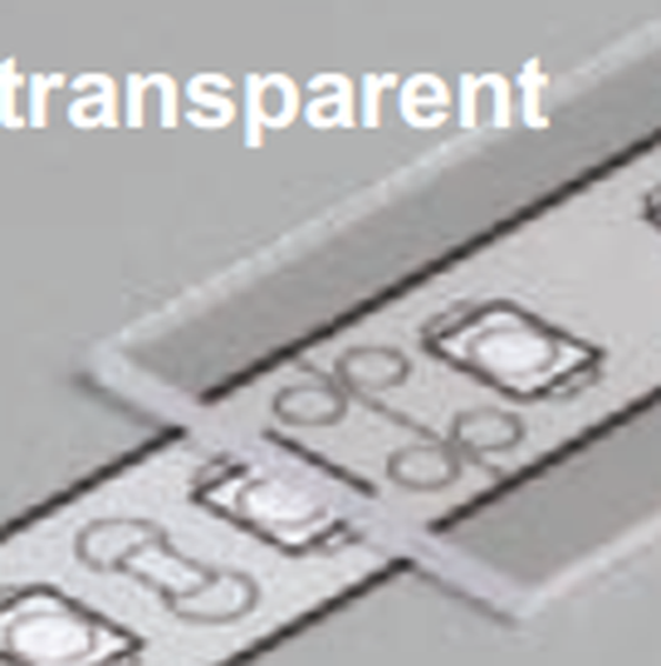 Diffuseur plat E /2mx19,2mm transparent