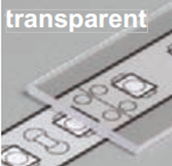 Diffuseur plat G /1mx29,5mm transparent