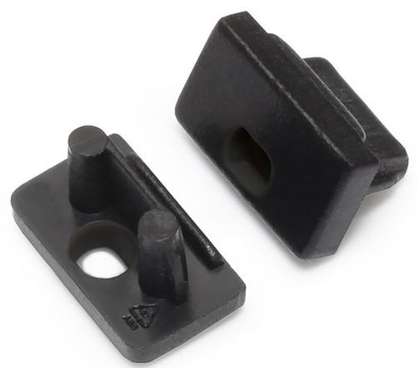 Terminaison SLIM8 noir + passage de câble (set de 2)