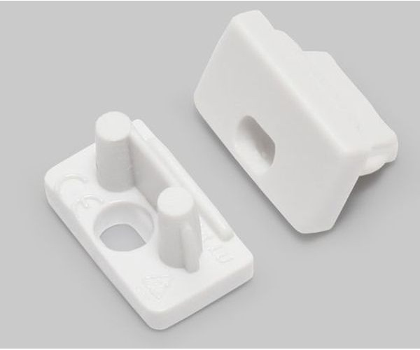 Terminaison SLIM8 blanc avec passage de câble (set de 2)