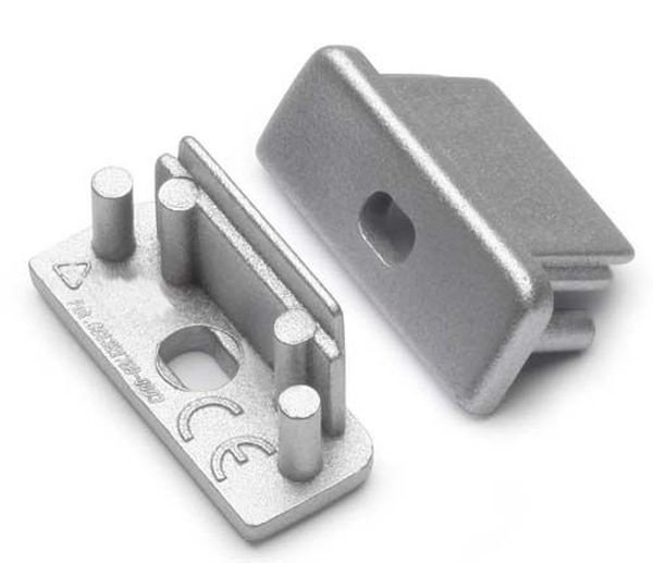 Terminaison SURFACE10 argent + passage de câble (set de 2)