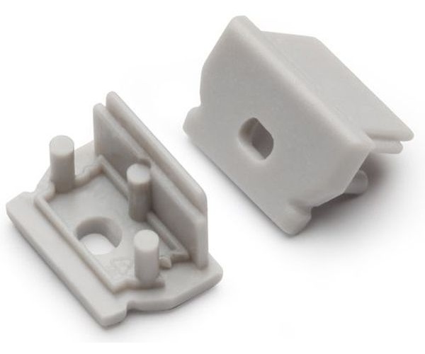 Terminaison UNI12 gris + passage de câble (set de 2)