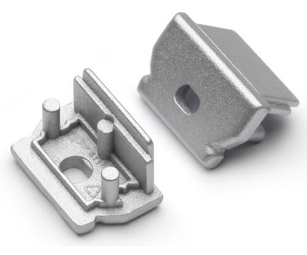 Terminaison UNI12 argent + passage de câble (set de 2)