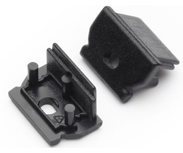 Terminaison UNI12 noir + passage de câble (set de 2)