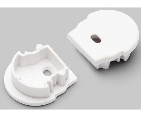 Terminaison UNI12 D blanc + passage de câble (set de 2)