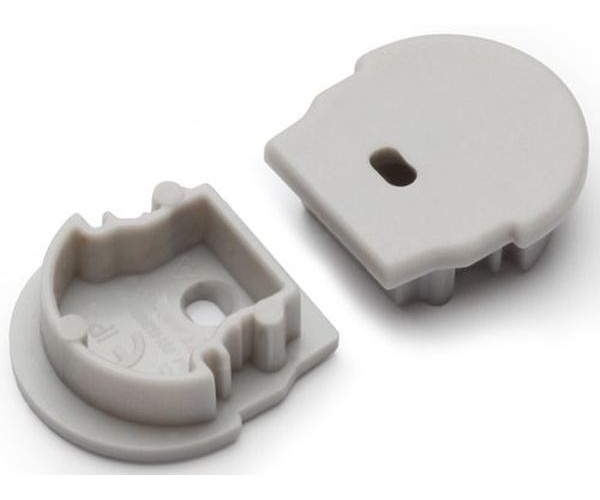 Terminaison UNI12 D gris + passage de câble (set de 2)