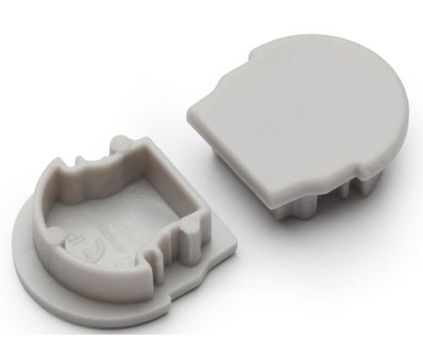 Terminaison UNI12 D argent + passage de câble (set de 2)