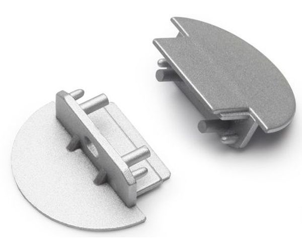 Terminaison GROOVE14 argent + passage de câble (set de 2)