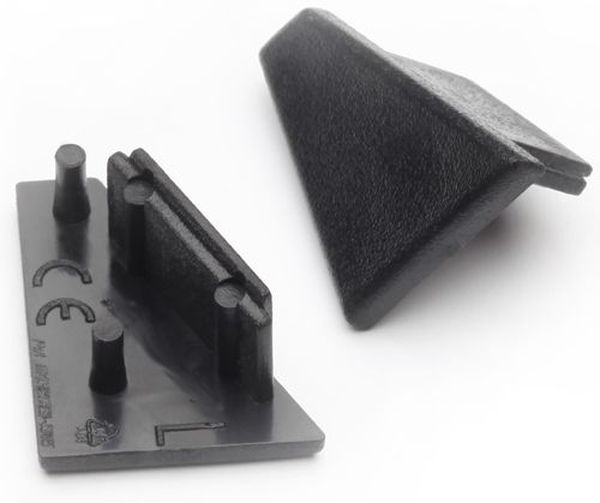 Terminaison CORNER10 noir (set de 2)