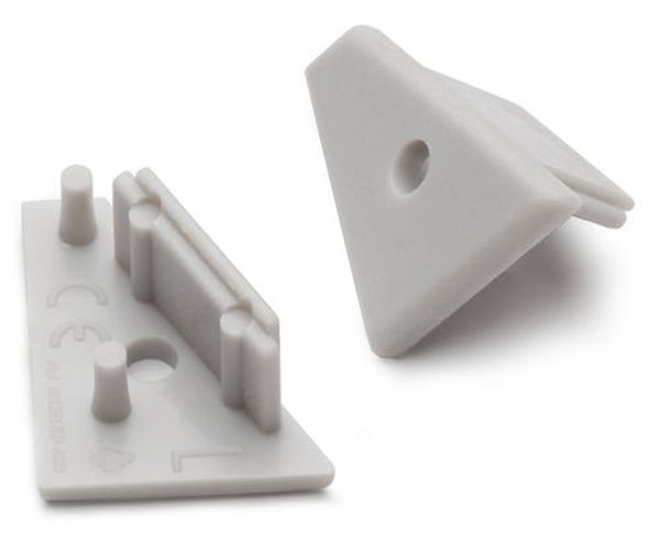 Terminaison CORNER10 gris + passage de câble (set de 2)