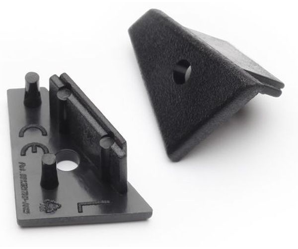 Terminaison CORNER10 noir + passage de câble (set de 2)