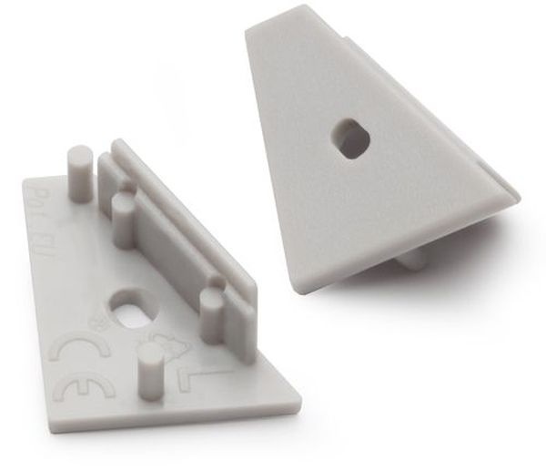 Terminaison CORNER14 gris + passage de câble (set de 2)