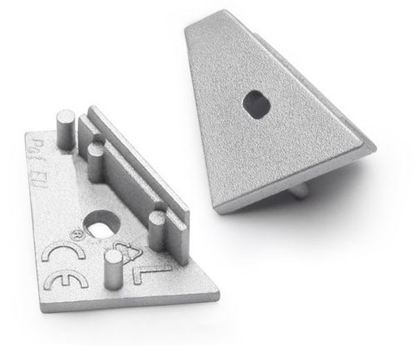 Terminaison CORNER14 argent + passage de câble (set de2)