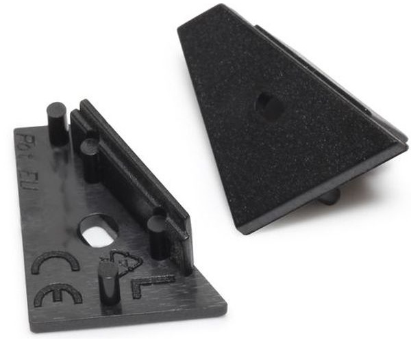 Terminaison CORNER14 noir + passage de câble (set de 2)