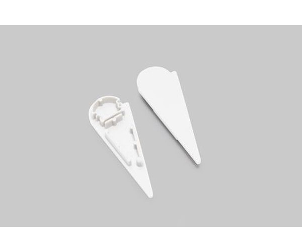 Terminaison WALLE12 D blanc avec passage de câble (set de 2)