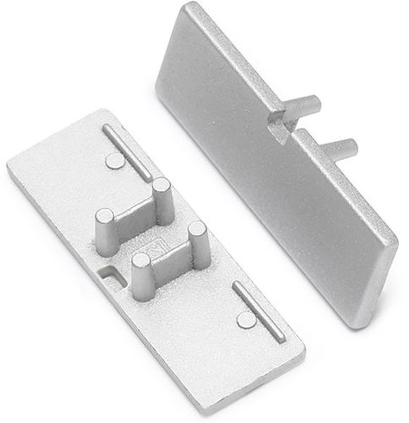 Terminaison BACK10 argent sans passage de cable (set de 2)