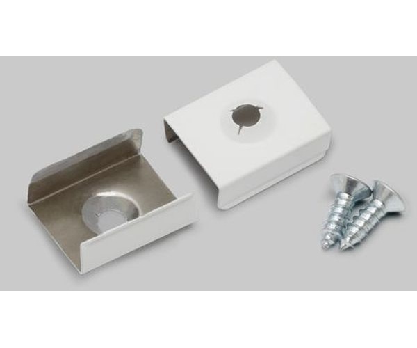 Support de fixation Z flexible perçage conique inox blanc (set de 2)