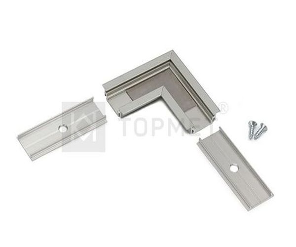 Connecteur UNI12 90° alu laqué blanc (set de 2)