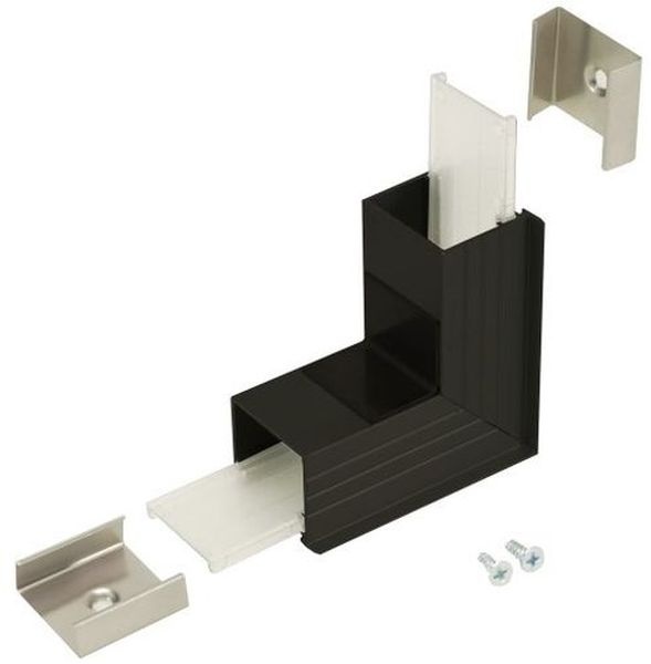 Connecteur LINEA-IN20 270° alu anodisé noir