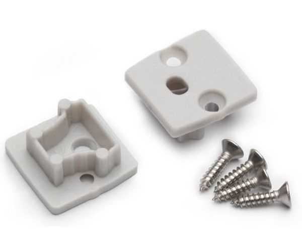 Terminaison FLOOR12 gris + passage de câble (set de 2)