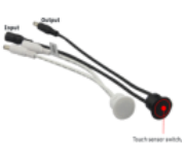 Interrupteur sensitif à encastrer on/off - dimmable - 12/24V - Câble 15cm