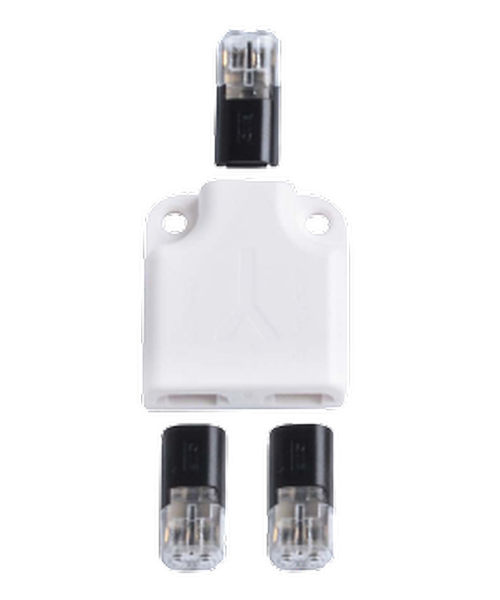 Distributeur en Y - In/Out: 1/2 - 2 Pin Blanc - pour ref 30924 - Boîte par 5