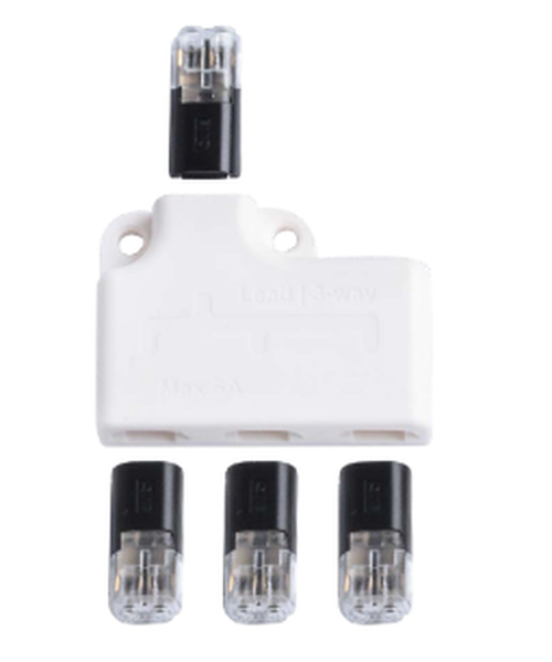 Distributeur en Y - In/Out: 1/3 - 2 Pin Blanc - pour ref 30924 - Boîte par 5